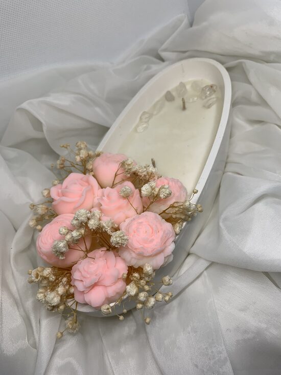 Žvakė <Laivelis su gėlėmis>